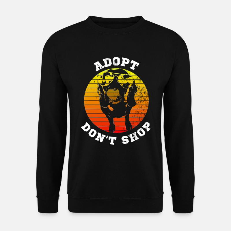 adopt don't shop - Unisex Pullover - Schwarz