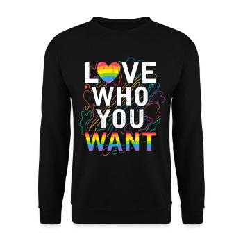LGBT - Unisex Sweatshirt - black - Front - Alina (178cm) & Michal (187cm)