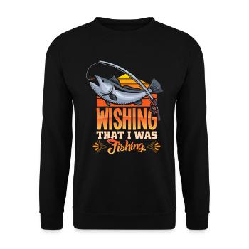 Angeln Angler Fische Fischer Sprüche Petri Heil - Unisex Pullover - Schwarz - Vorne - Alina (178cm) & Michal (187cm)