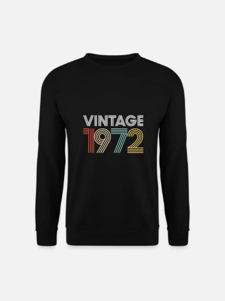 Vintage 1972 Birthday - Unisex Sweatshirt - black
