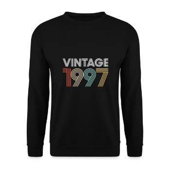 Vintage 1997 Anniversaire - Sweat-shirt Unisexe - noir - Devant - Alina (178cm) & Michal (187cm)