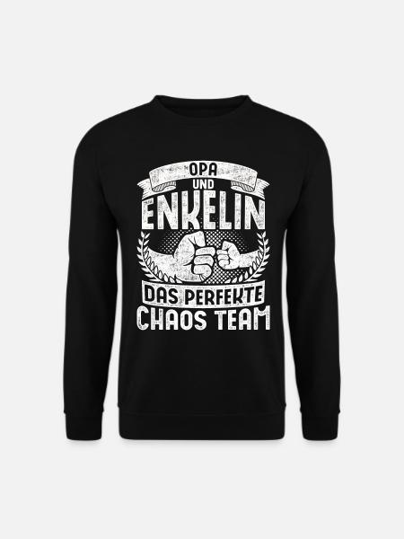 Opa Und Enkelin Das Perfekte Chaos Team - Unisex Pullover - Schwarz