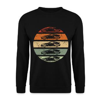 Motorsport - Unisex Sweatshirt - black - Front - Alina (178cm) & Michal (187cm)