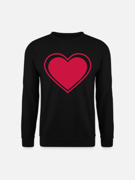 Herz Groß - Unisex Pullover - Schwarz