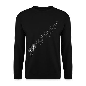 Dandelion - Unisex Sweatshirt - black - Front - Alina (178cm) & Michal (187cm)