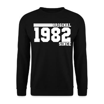 Vintage 1982 - Unisex Pullover - Schwarz - Vorne - Alina (178cm) & Michal (187cm)