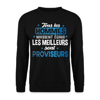 Proviseur Homme Cadeau Métier Ecole Collège Humour - Sweat-shirt Unisexe - noir - Devant - Alina (178cm) & Michal (187cm)