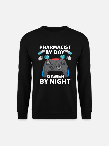 Pharmacist By Day Gamer By Night Gift - Unisex Sweatshirt - black