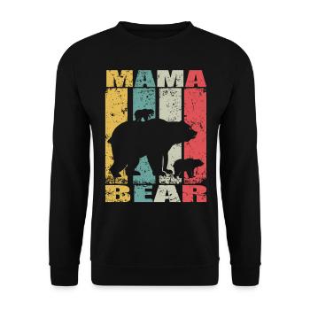 Mama Bear Baby Bear Family Mother Bear Mommy Bear - Unisex Sweatshirt - black - Front - Alina (178cm) & Michal (187cm)