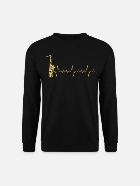 Herzschlag Jazz Music - Unisex Pullover - Schwarz