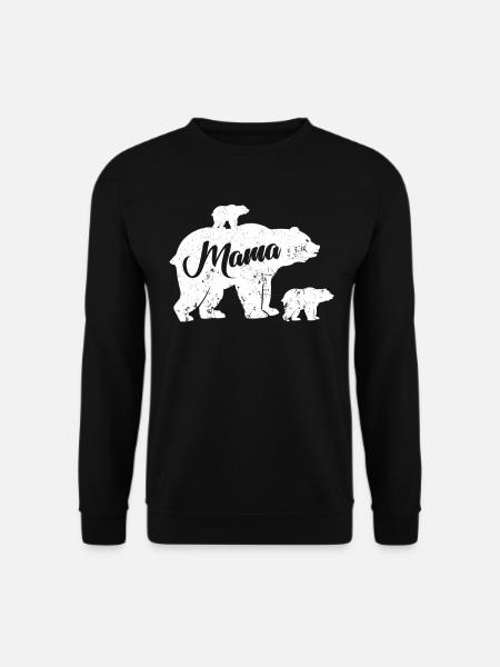 Mamabear Baby Bär Familien Mutter Bear Mama Bär - Unisex Pullover - Schwarz