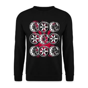 If one day the speed kills me.. / Paul Walker JDM - Unisex Pullover - Schwarz - Vorne - Alina (178cm) & Michal (187cm)