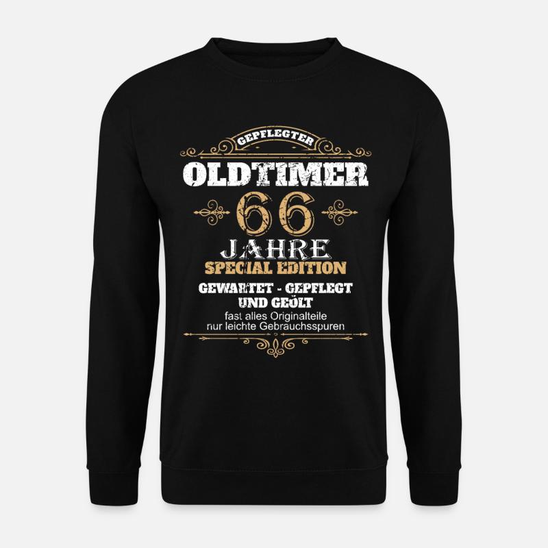 66 Geburtstag 66 Jahre Geburtstag Geschenk-Idee - Unisex Pullover - Schwarz
