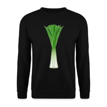 Récolte de poireaux Potager Jardin Oignons de poireaux Cuisine - Sweat-shirt Unisexe - noir - Devant - Alina (178cm) & Michal (187cm)