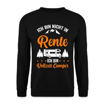 Camping Rentne Campingplatz Stellplatz Hobbycamper - Unisex Pullover - Schwarz - Vorne - Alina (178cm) & Michal (187cm)