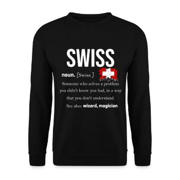 Suisse - Sweat-shirt Unisexe - noir - Devant - Alina (178cm) & Michal (187cm)
