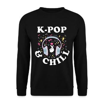 K-pop musique coréenne Corée Pop cadeau Corée du Sud - Sweat-shirt Unisexe - noir - Devant - Alina (178cm) & Michal (187cm)