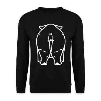 Rhino butt - Unisex Sweatshirt - black - Front - Alina (178cm) & Michal (187cm)