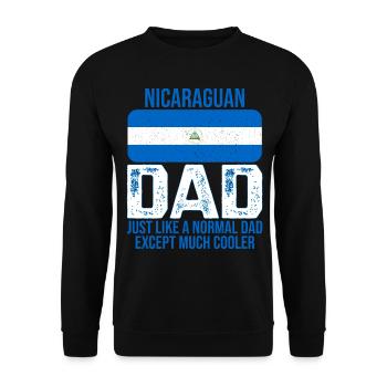Nicaraguan Dad Nicaragua flag for Father's Day - Unisex Sweatshirt - black - Front - Alina (178cm) & Michal (187cm)