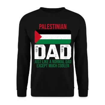 Palestinian Dad drapeau palestine pour la fête des pères - Sweat-shirt Unisexe - noir - Devant - Alina (178cm) & Michal (187cm)