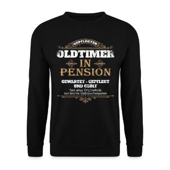 Pension Pensionär Beamter Beamte Pensionierung - Unisex Pullover - Schwarz - Vorne - Alina (178cm) & Michal (187cm)