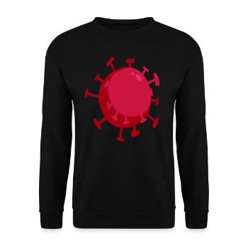 Red Corona Virus - Unisex Sweatshirt - black - Front - Alina (178cm) & Michal (187cm)