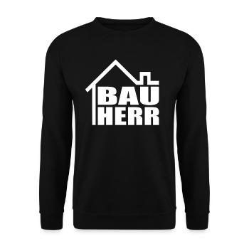 Bauherr Hausbau Bauherren Richtfest Haus Bauherr - Unisex Pullover - Schwarz - Vorne - Alina (178cm) & Michal (187cm)