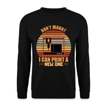 3d Print Printer 3d Printer Printing Gift - Unisex Sweatshirt - black - Front - Alina (178cm) & Michal (187cm)