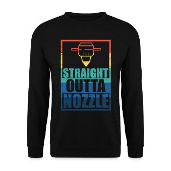 3d Print Printer 3d Printer Printing Gift - Unisex Sweatshirt - black - Front - Alina (178cm) & Michal (187cm)