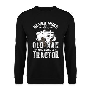 tractor - Unisex Sweatshirt - black - Front - Alina (178cm) & Michal (187cm)