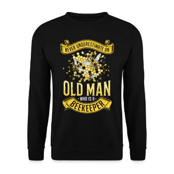 Beekeeper bee honey bee honeycomb insect honeycomb bumblebee - Unisex Sweatshirt - black - Front - Alina (178cm) & Michal (187cm)