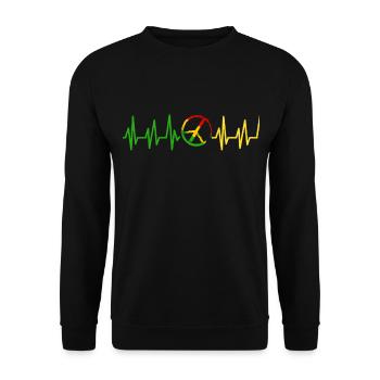 Rastafari Rasta Reggae Jah Gift Judah Marley - Unisex Sweatshirt - black - Front - Alina (178cm) & Michal (187cm)