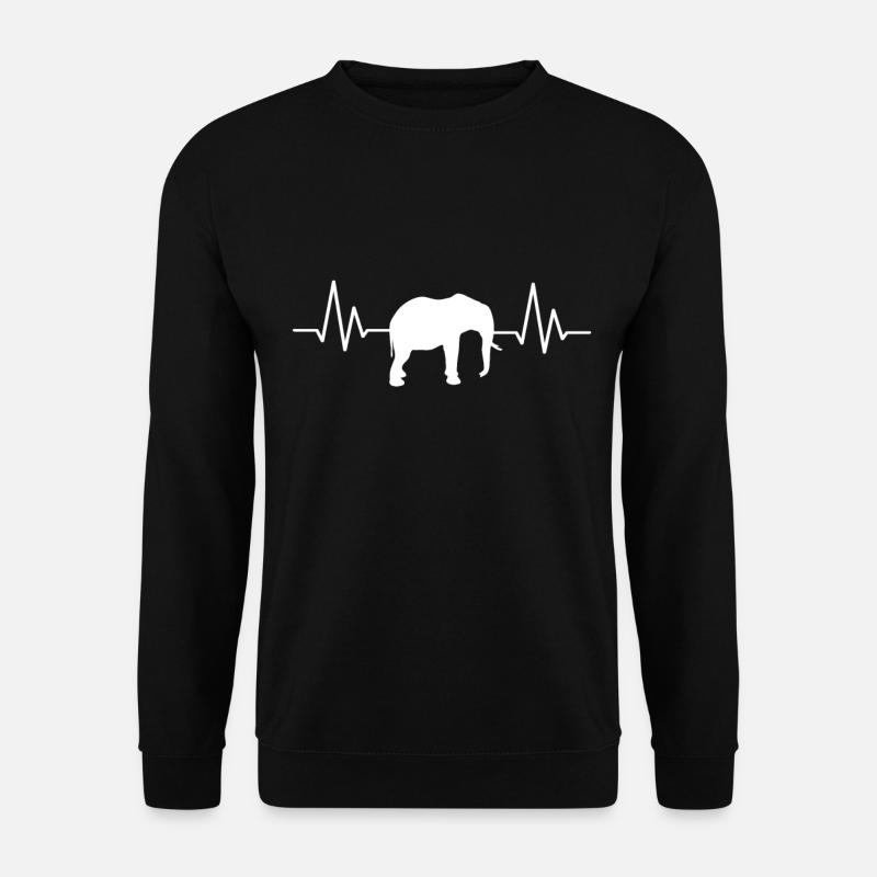 Elefanten Herzschlag - Unisex Pullover - Schwarz