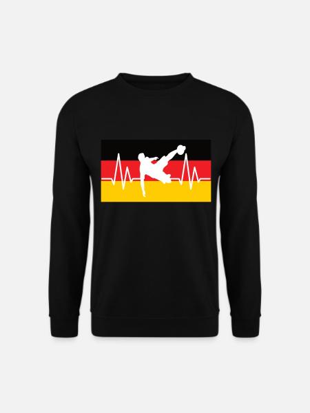 Fußball Deutschland Herzschlag - Unisex Pullover - Schwarz