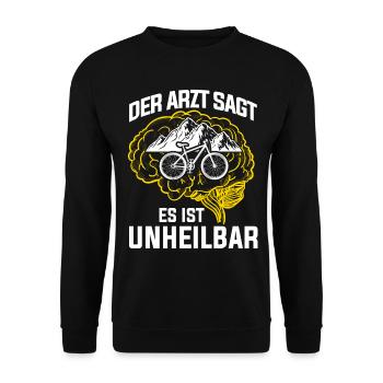 Fahrradfahrer Radfahrer Biker Radfahren Fahrrad - Unisex Pullover - Schwarz - Vorne - Alina (178cm) & Michal (187cm)