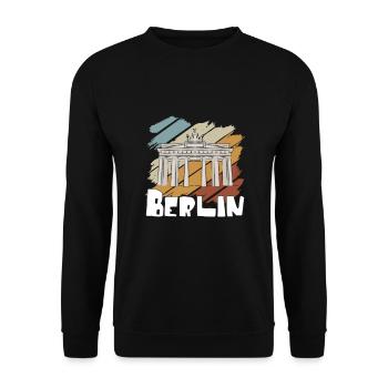 Berlin - Sweat-shirt Unisexe - noir - Devant - Alina (178cm) & Michal (187cm)
