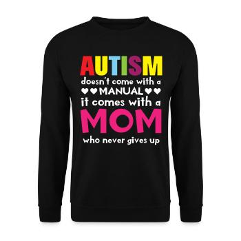 Child Autism Mama Pride - Unisex Sweatshirt - black - Front - Alina (178cm) & Michal (187cm)