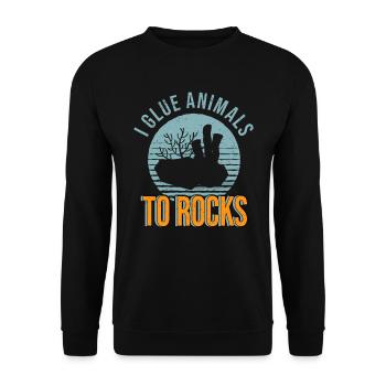 Auqarium Corail Aquariste Eau salée Animal - Sweat-shirt Unisexe - noir - Devant - Alina (178cm) & Michal (187cm)