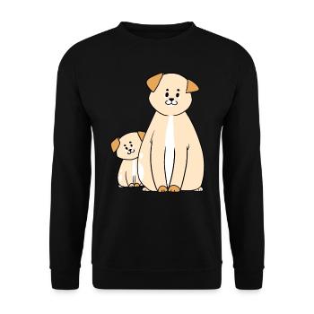 Dog dogs puppies - Unisex Sweatshirt - black - Front - Alina (178cm) & Michal (187cm)