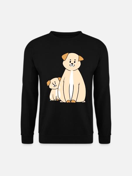 Hund Hunde welpen - Unisex Pullover - Schwarz