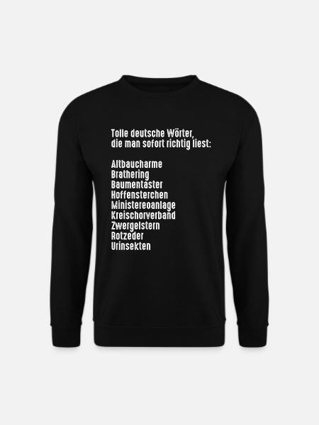 Deutsch Deutschlehrer Sprache Geburtstag Geschenk - Unisex Pullover - Schwarz