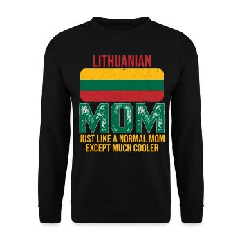 Drapeau Lituanien de la Mère Lithuanienne pour la fête des mères - Sweat-shirt Unisexe - noir - Devant - Alina (178cm) & Michal (187cm)