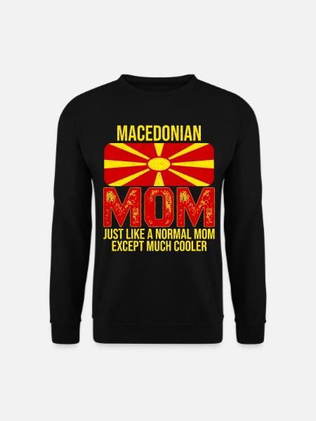 Macedonische Moeder Noord-Macedonië Vlag voor Moeder - Uniseks sweater - zwart