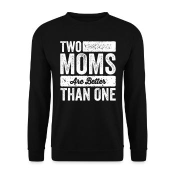 Homosexuell Lesbische Eltern Lesben Geschenk - Unisex Pullover - Schwarz - Vorne - Alina (178cm) & Michal (187cm)