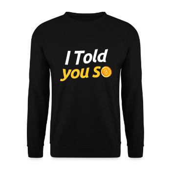 Bitcoin - Sweat-shirt Unisexe - noir - Devant - Alina (178cm) & Michal (187cm)
