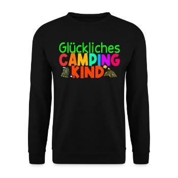 Camping Kinder Zubehör Camper Geschenk - Unisex Pullover - Schwarz - Vorne - Alina (178cm) & Michal (187cm)