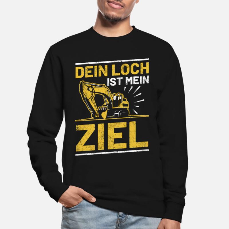 Lustiger Bagger Baggerfahrer Bauarbeiter Spruch Unisex Pullover