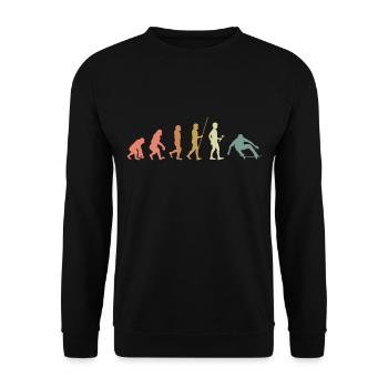 Skater Skateboard Gift Halfpipe Sk8 Ollie - Unisex Sweatshirt - black - Front - Alina (178cm) & Michal (187cm)
