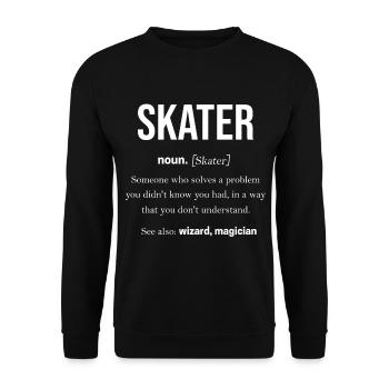Skateboard - Sweat-shirt Unisexe - noir - Devant - Alina (178cm) & Michal (187cm)