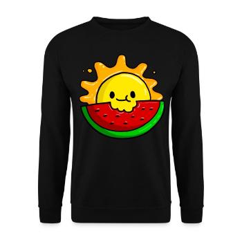 melons - Unisex Sweatshirt - black - Front - Alina (178cm) & Michal (187cm)